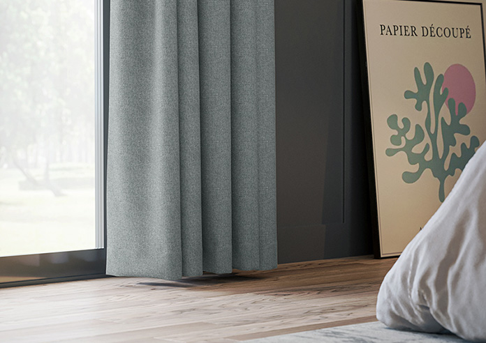 Classic Herringbone (Blackout), Grey - Made to Measure Curtains - Image 5